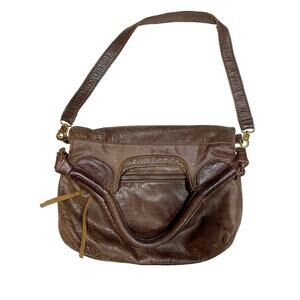 Anna Corina Brown Leather Purse Fold Over